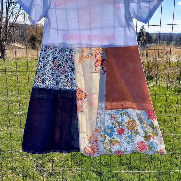 Upcycled Positive Energy Tee Dress S M - Picture 6 of 11